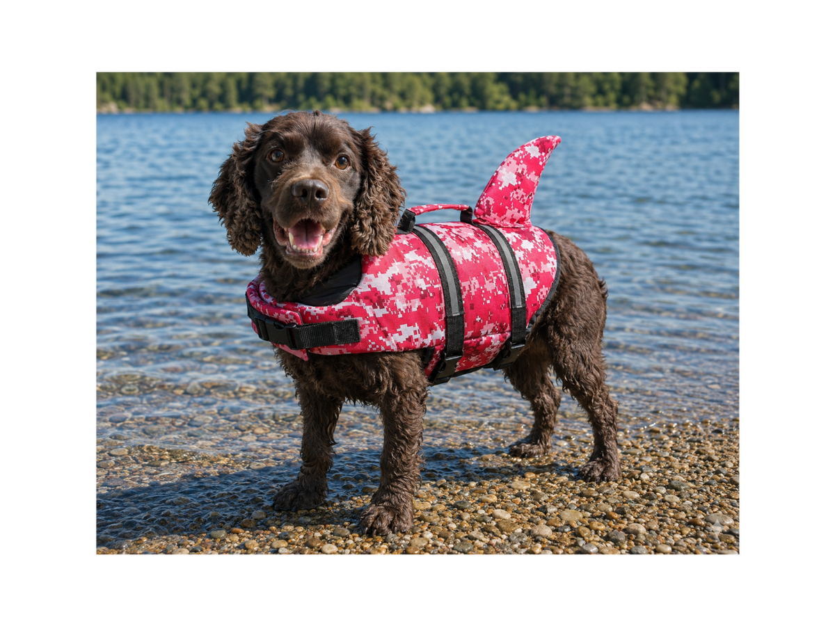 Red Camo Dog Life Jacket- Small dog